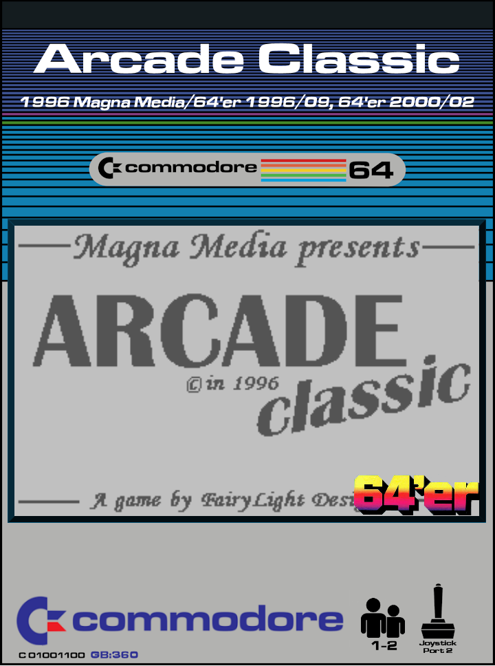 Arcade Classic Pak box art for Commodore 64